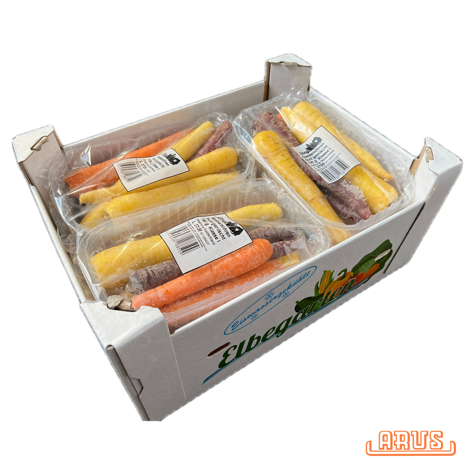 Möhren "Regenbogen mix" 6x750g - Schalen -