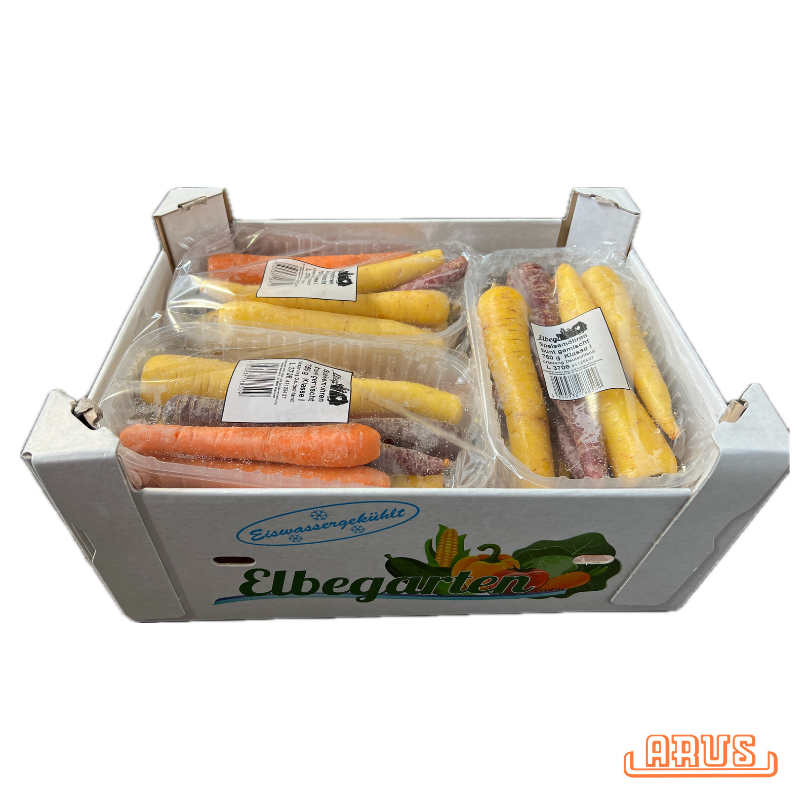 Möhren "Regenbogen mix" 6x750g - Schalen -