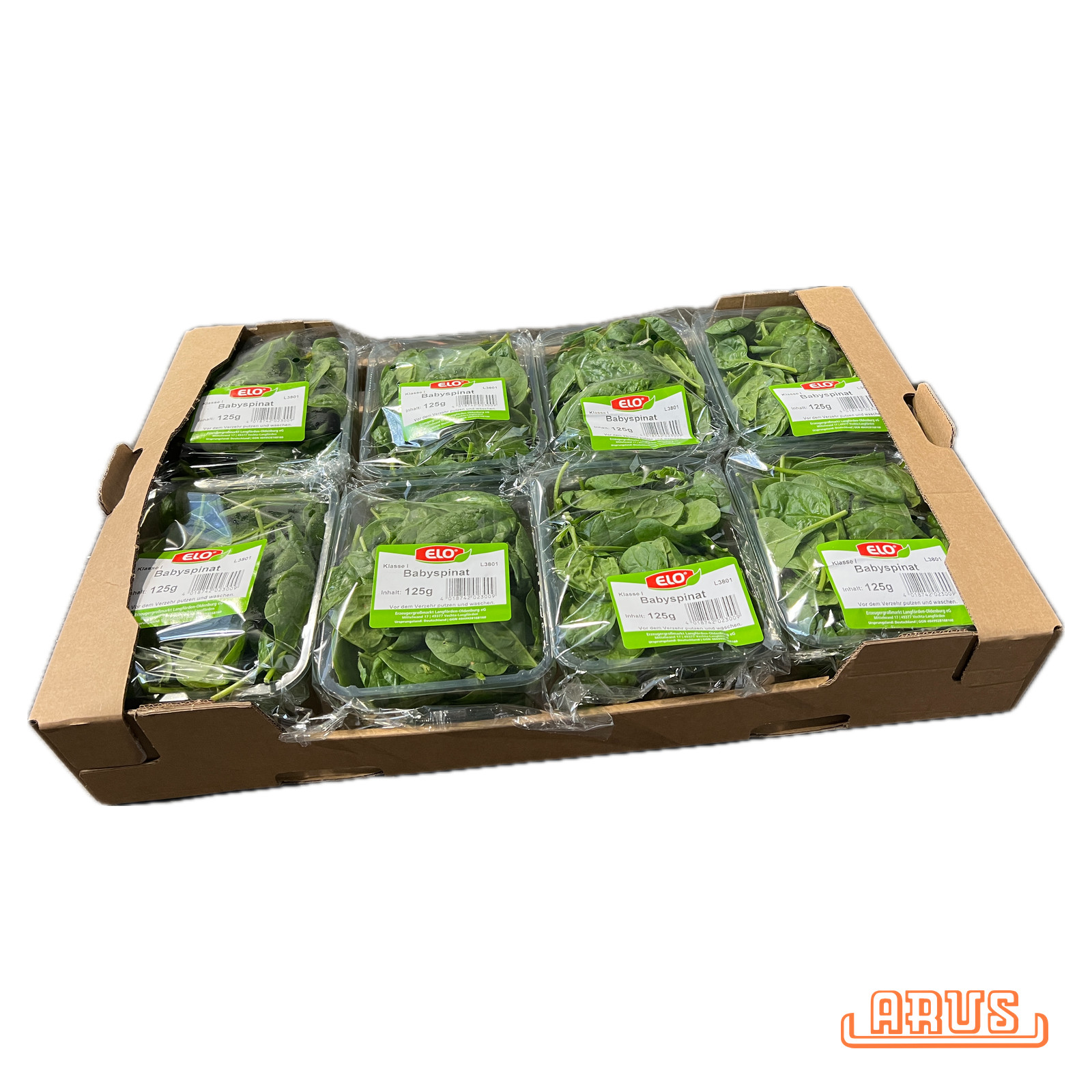Spinat Schalen 8x125g -dtsch..-