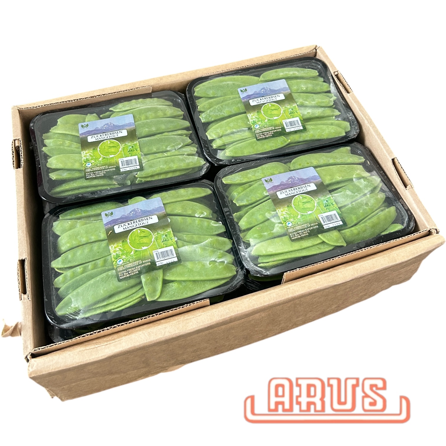 Zuckerschoten "gepackt" 12x250g