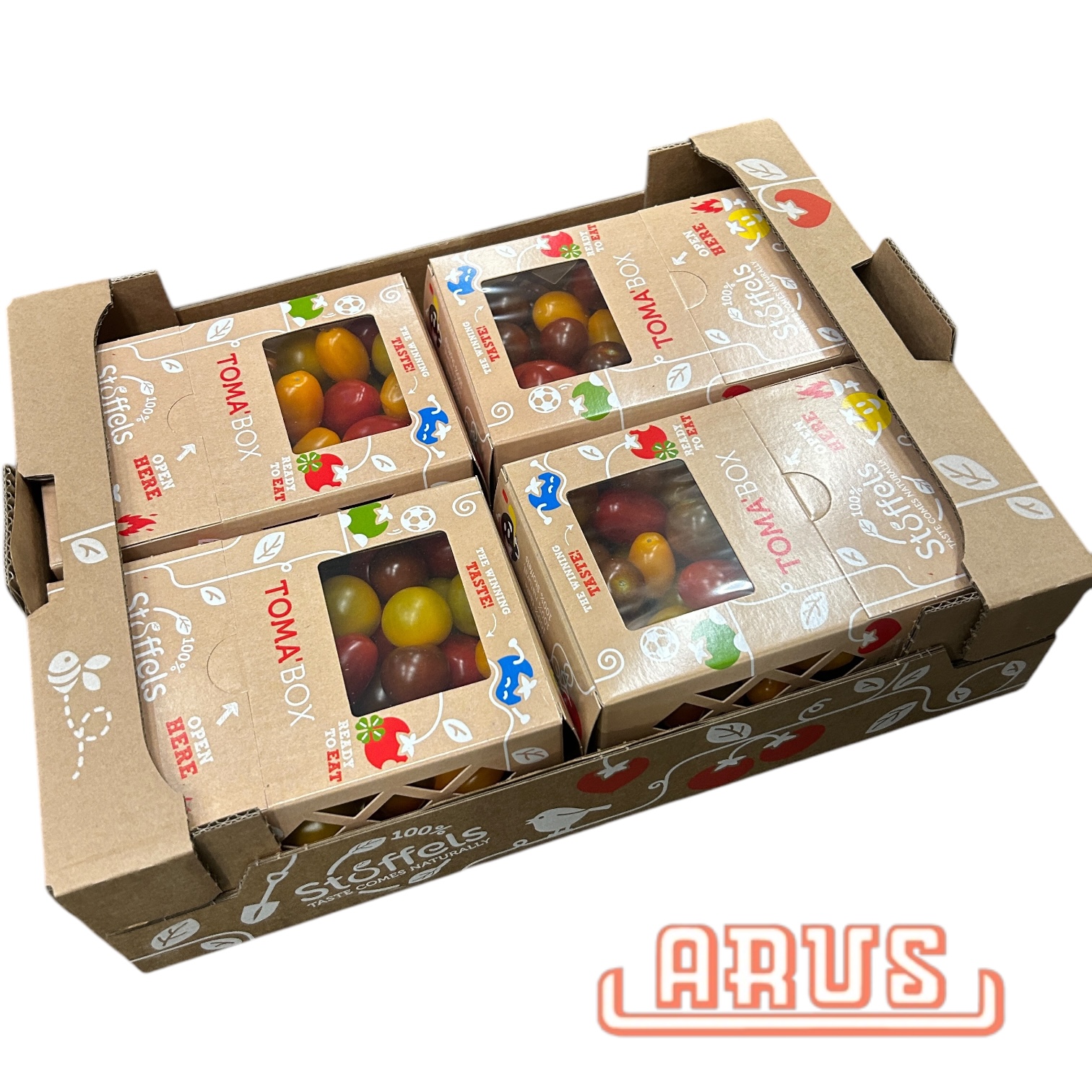 Cherrytomaten "Toma'Box, tricolor mix Snack" 4x1kg
